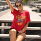 Chiefs Cherries Faux Sequins Tee