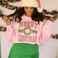 Merry Christmas Varsity Wreath Sweatshirt