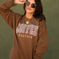 Coffee Weather Leopard Sweatshirt