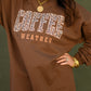 Coffee Weather Leopard Sweatshirt