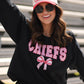 Chiefs Gingham Bow Sweatshirt