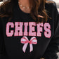 Chiefs Gingham Bow Sweatshirt