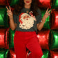 Vintage Candy Cane Santa Tee/Long Sleeve