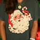 Vintage Candy Cane Santa Tee/Long Sleeve