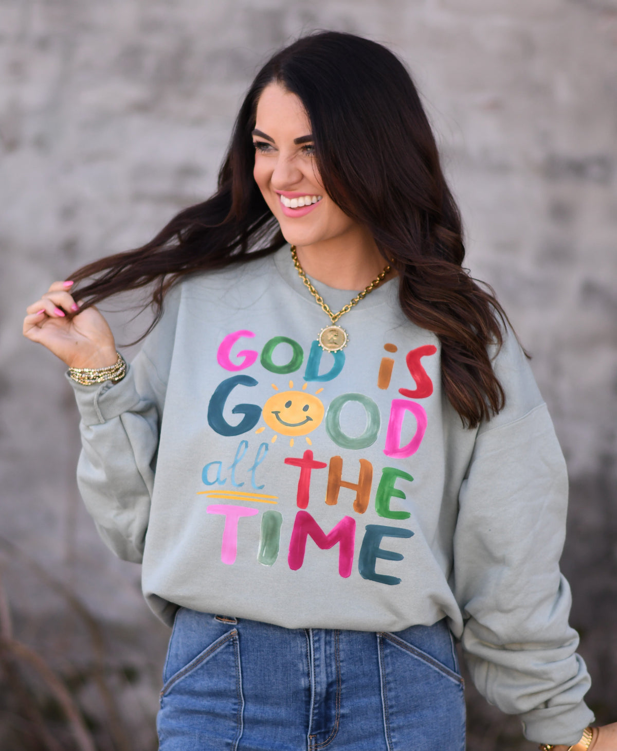 God Is Good All The Time Watercolor Sweatshirt/Tee