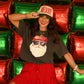 Merry Santa Trucker Hat Tee/Long Sleeve Tee
