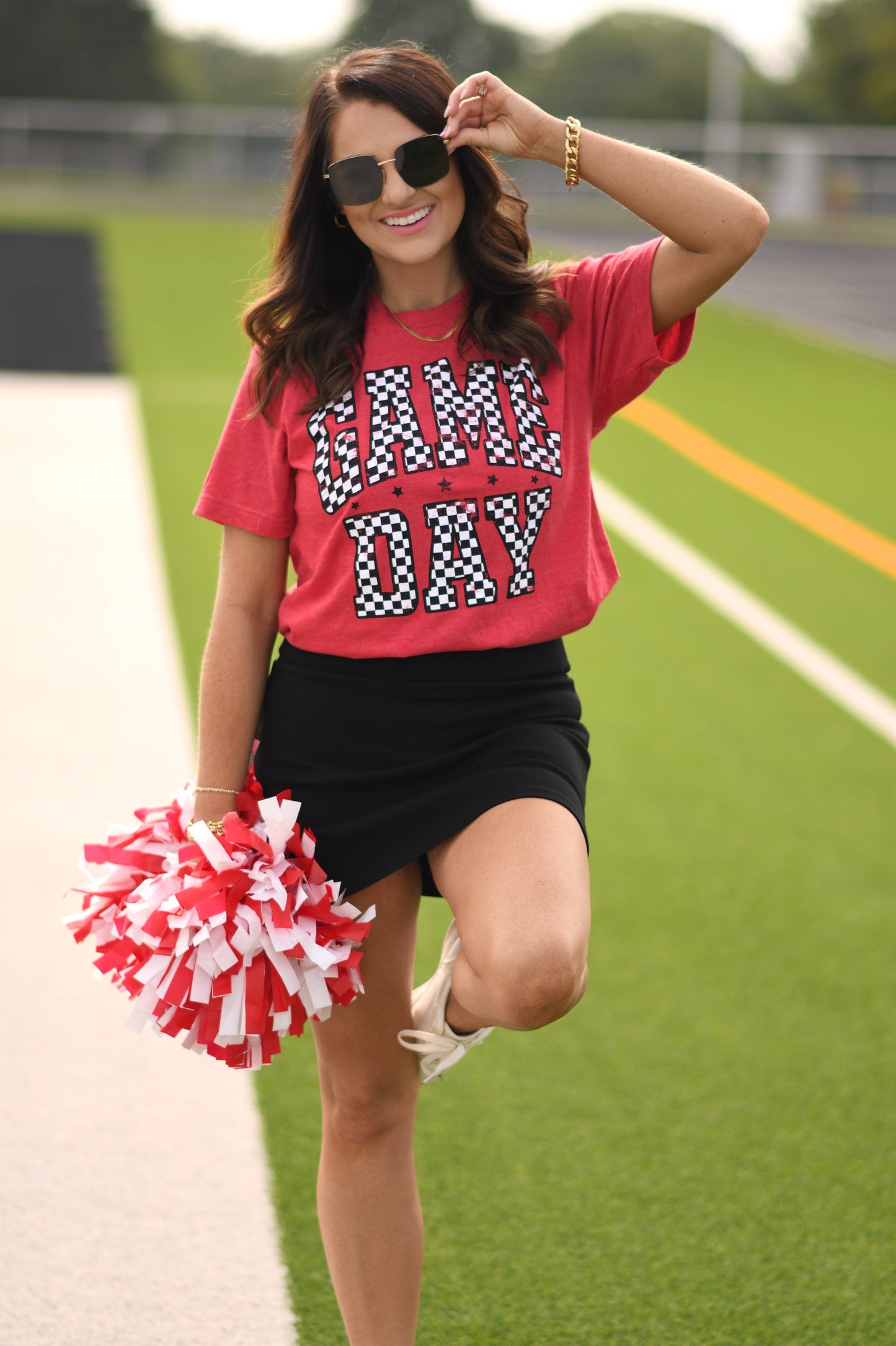 *SALE* RTS Red Checkered Game Day Tee