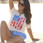 Floral Swatch Flag Tee