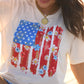 Floral Swatch Flag Tee