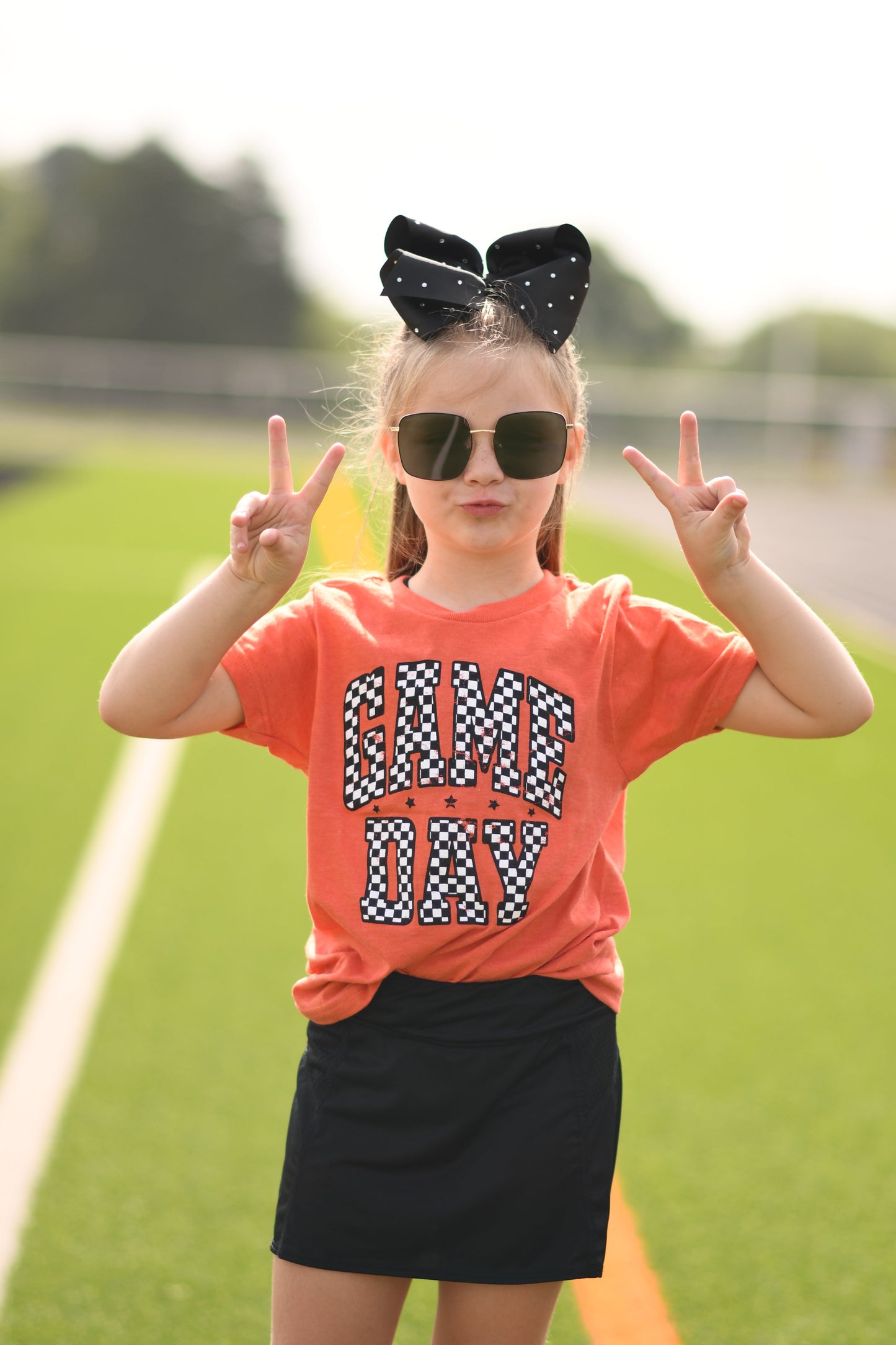 *SALE* RTS Orange Checkered Game Day Tee