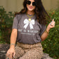 She Is Worthy White Bow Tee