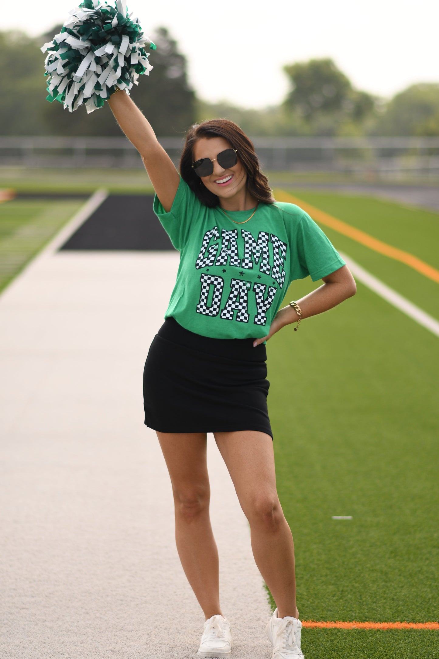 *SALE* RTS Green Checkered Game Day Tee
