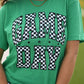 *SALE* RTS Green Checkered Game Day Tee