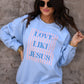 Love Like Jesus Stripes Sweatshirt / Tee