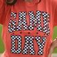 *SALE* RTS Orange Checkered Game Day Tee