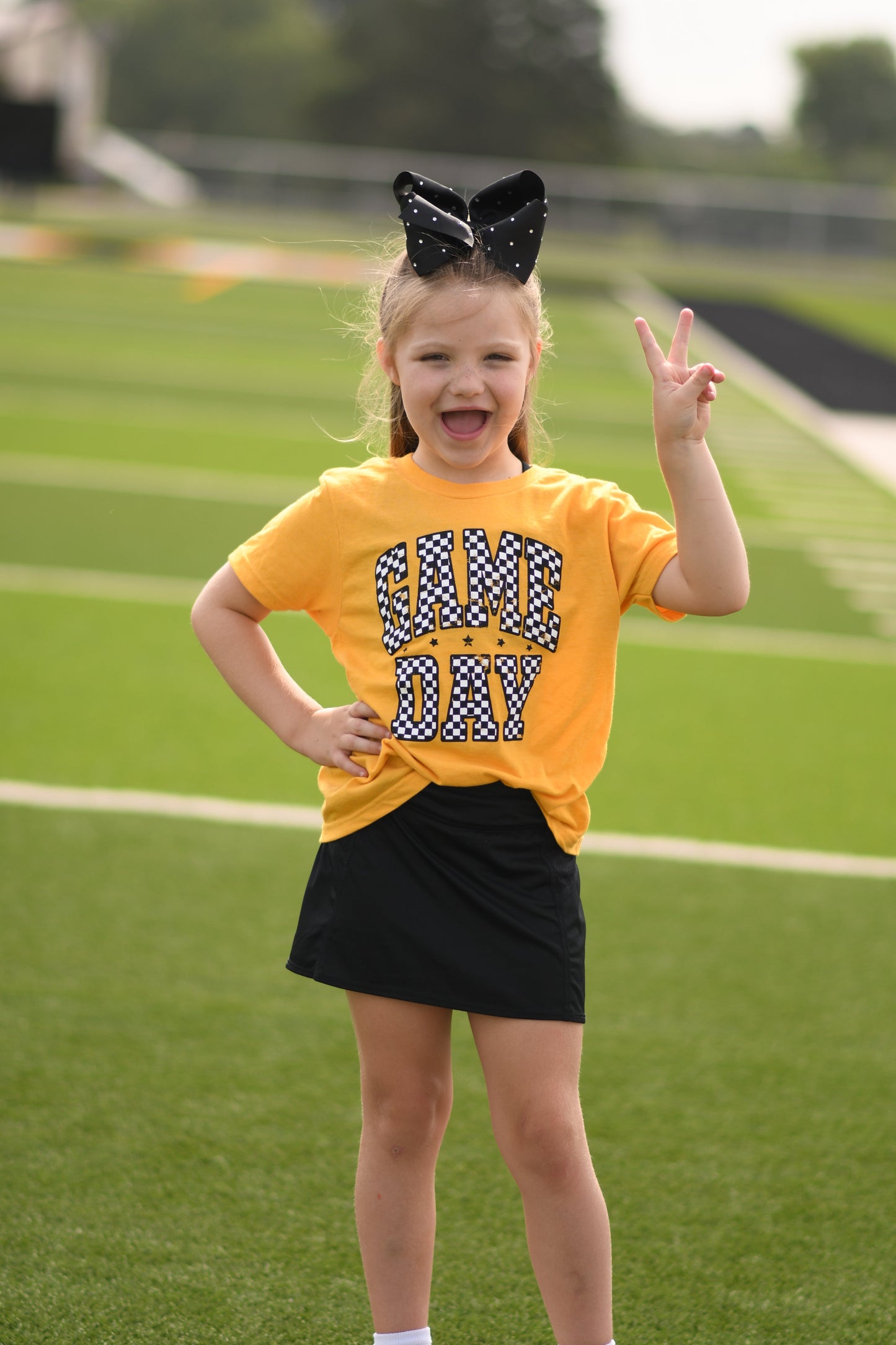 *SALE* RTS Gold Checkered Game Day Tee