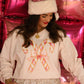 Pink Candy Cane Bow Sweatshirt/Tee