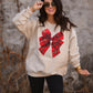 Plaid Christmas Bow Sweatshirt / Tee