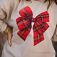 Plaid Christmas Bow Sweatshirt / Tee