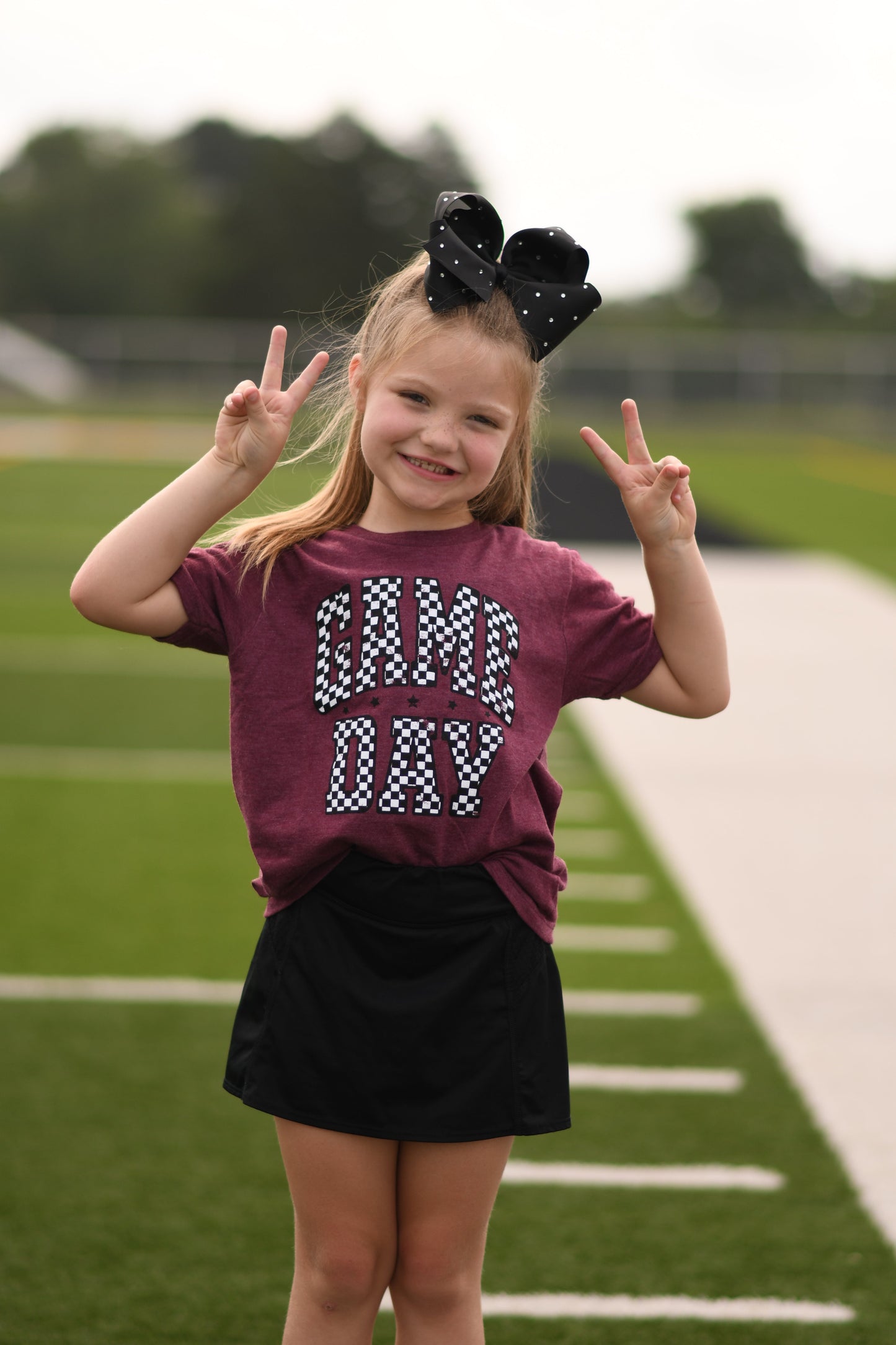 *SALE* RTS Maroon Checkered Game Day Tee