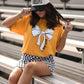 **SALE** RTS Gold Game Day Bow Tee