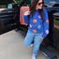 Jack-o’-lantern Sequin Corded Crews