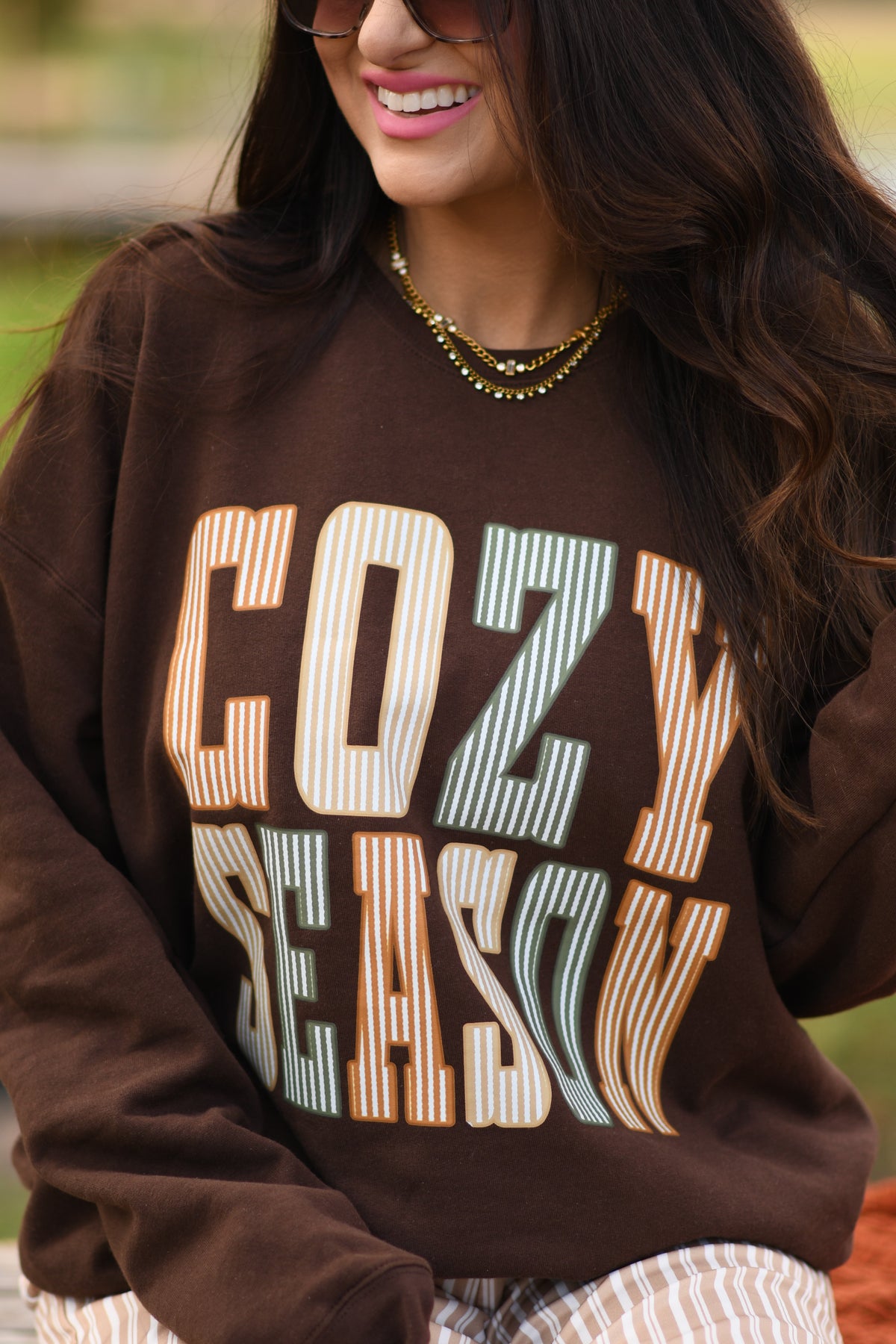 Cozy Season Stripes Sweatshirt