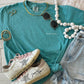 Light Green Dainty Mama Embroidered Tee