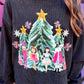 RTS Charcoal Watercolor Tree Scene Corded Crew