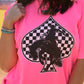 Checkered Bronc Card Tee