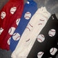 (MULTI COLOR) Sequin Baseball Corded Crews