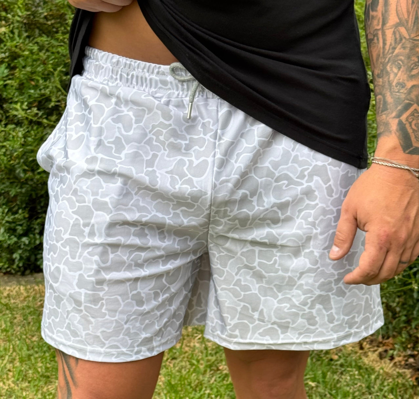 White Camo Boys/Men Shorts *PRE ORDER*