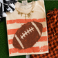 Striped Faux Painted Football Tee