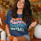 Bonfires Pumpkins Sweaters Football Tee
