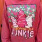 RTS Pink Christmas Tree Junkie Corded Crew