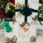 RTS Leopard Santa & Bows Wrapping Paper Roll