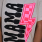 Mama Checkered Bolt Tee