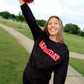 Red Chenille Sequin Game Day Patch Corded Crew