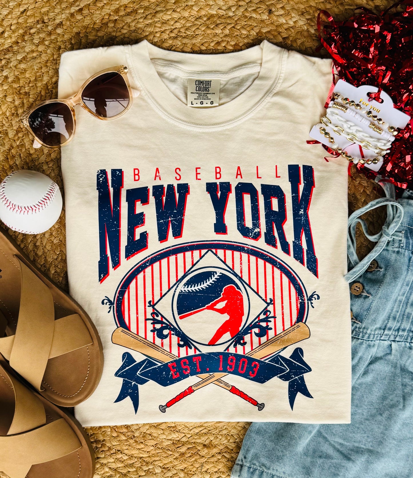 New York MLB Red Tee