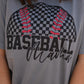 Checkered Baseball Mama Tee