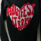 Manifest It, Baby – Black Hanes Crewneck (Front & Back Print)