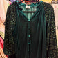 Green Velvet Sequin Top