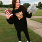 Orange Checkered Game Day Patch Corded Crew