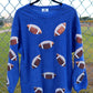 Sequin Football Corded Crews
