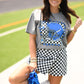Checkered Royal Helmet Tee