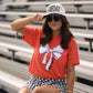 **SALE** RTS Orange Game Day Bow Tee