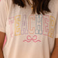 Colorful Teacher Bow Tee