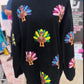 Multicolor Turkey Sequin Corded Crews