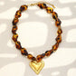 18K Gold Leopard Heart Necklace *READY TO SHIP*
