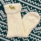 RTS Ivory Reindeer Embroidered Socks